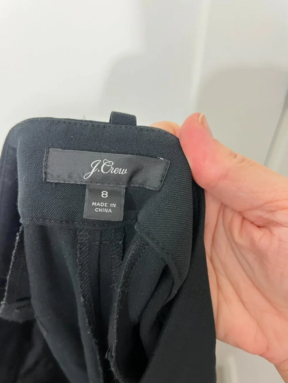 J.Crew Size 8 Black Tailored Ankle Trousers